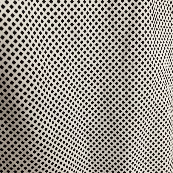 Loft Size S, White and black cap sleeve button down blouse - Picture 8 of 12